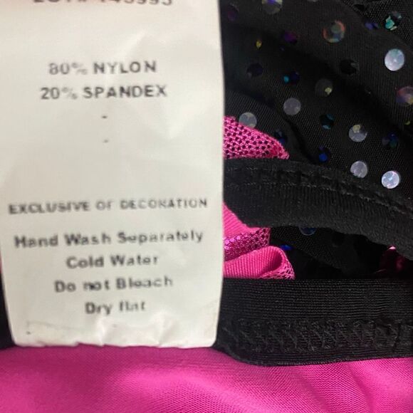 A Wish Come True Pink/Black Sequin Sleeveless Dance Outfit - Picture 5 of 6